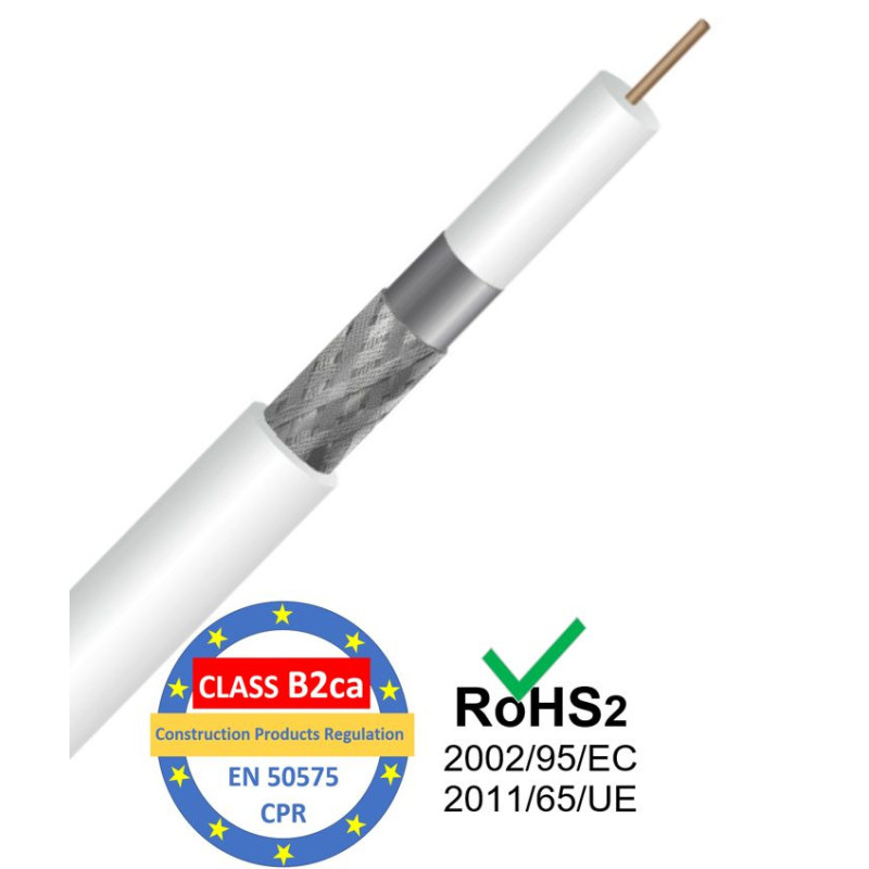 Koaksialinis kabelis, „ProBase™“, RG6U, 305 m, CPR klasė B2ca (s1, d0, a1), LSZH