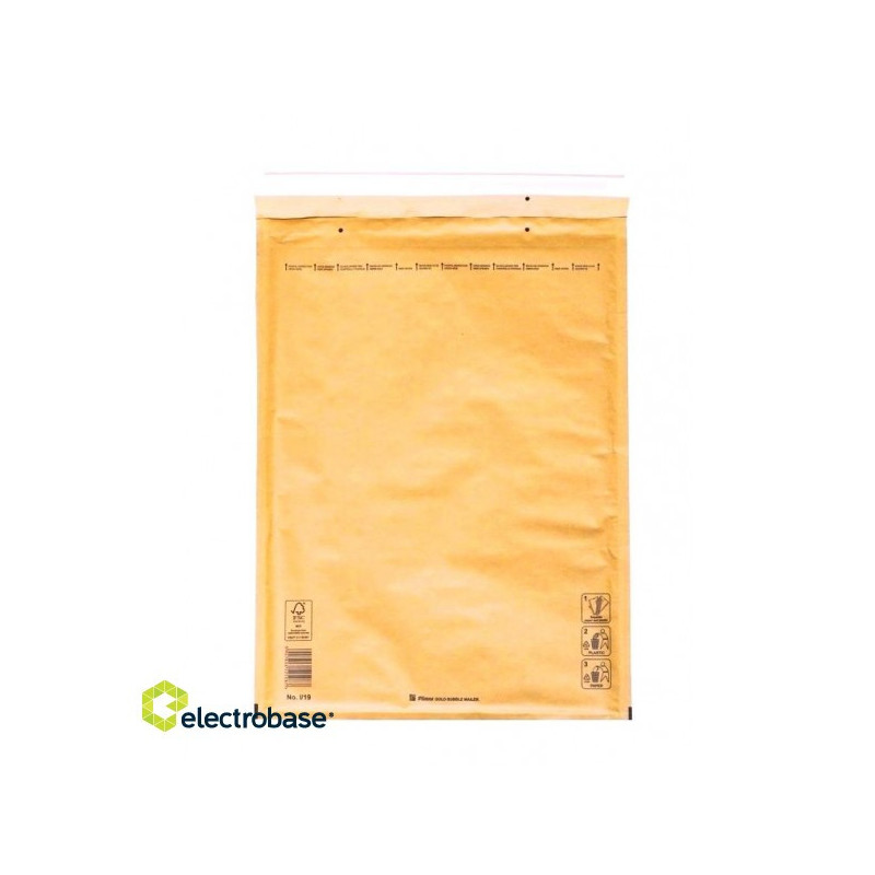 Padded envelope with bubble wrap I / 19, 320x455+50 (300x445)mm, yellow