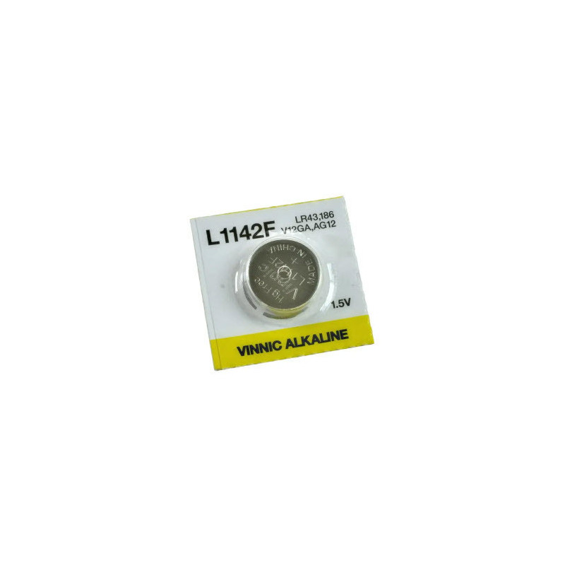 G12 battery Vinnic Alkaline LR1142 / LR43 / 186 without packaging 1 pc.