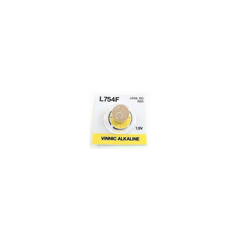 G5 battery Vinnic Alkaline LR754 / LR48 / AG5 without packaging 1 pc.