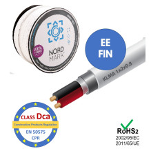 Cable for fire protection systems PRO BASE - 1x2x0.8, white, Dca, LSZH, 100m