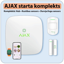 Belaidis GSM / Ethernet apsaugos STARTA signalizacijos komplektas :: Balta AJAX