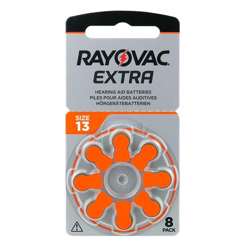 Klausos aparato baterijos, 13 dydžio, 1,45 V, „Rayovac Extra Advanced Zn-Air PR48“, 8 vnt. pakuotėje