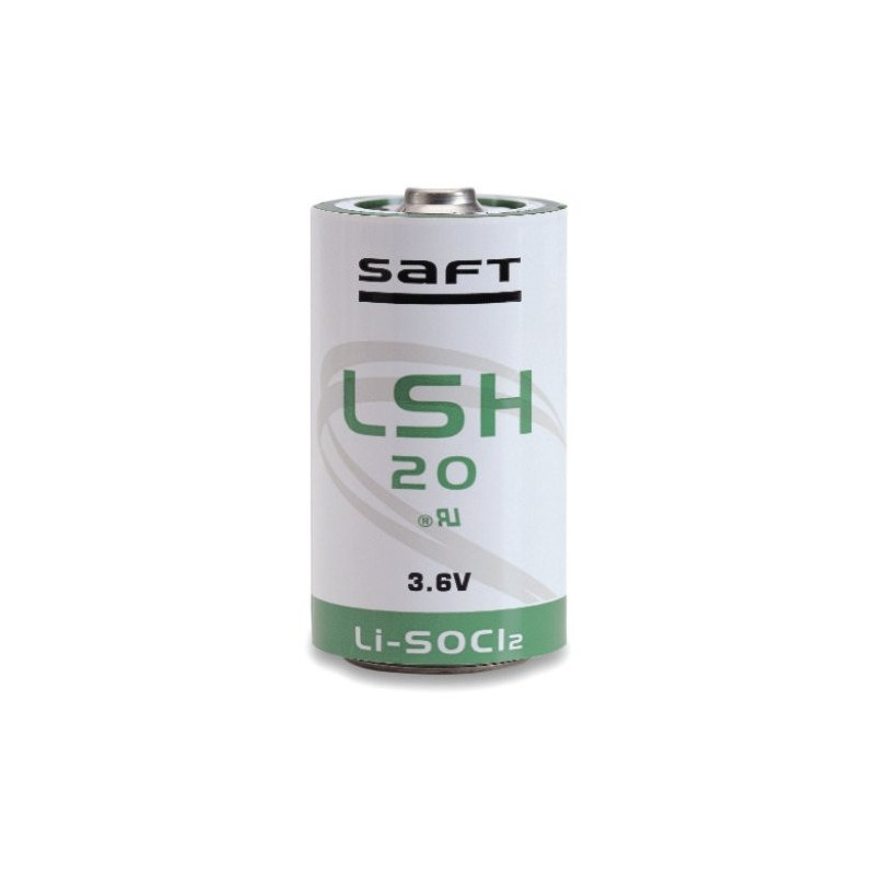 D battery 3.6V SAFT LiSOCl2 LSH 20 pack of 1 pc.