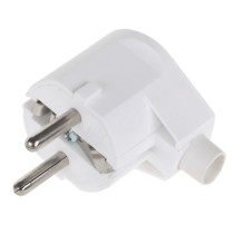 Kampinis kištukas su įžeminimu, unischuko, baltas, 16A, 250V, WT-20
