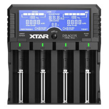 „Xtar VP4L Plus Dragon“ išmanusis įkroviklis / analizatorius Li-ion / Ni-MH, 4 lizdai, 2A, 21700 apsauga.