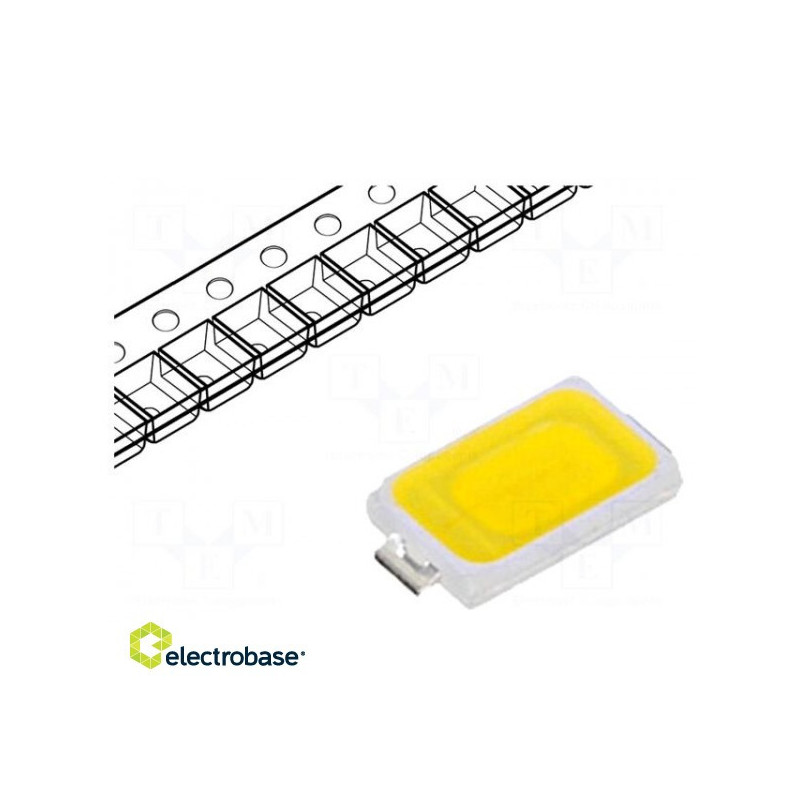LED SMD 5730 white neutral 58÷63lm 3800-4250K 120° 150mA