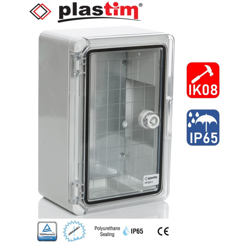 PP3 plastikinė spintelė, A400xP300xG220, skaidri