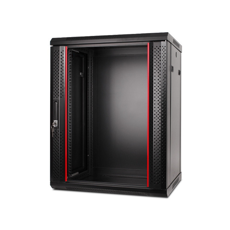 15U 19\'\' Wall Mounted Cabinet / 600 x 450 x 768mm / Black / Unassembled