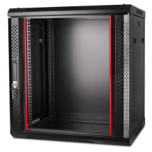 12U 19\'\' Wall Mounted Cabinet / 600 x 450 x 635mm / Black / Unassembled