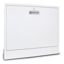 3U 19\'\' prie sienos montuojama spintelė CCTV, SIGNALIZACIJA, IT / 580x500x180mm / Pilka / Surinkta