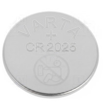Baterija: ličio, 3V, CR2025, moneta, Ø20x2,5 mm, 157mAh