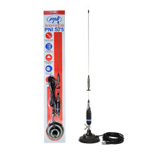CB antena PNI S75, 26–28 MHz, ilgis 54 cm, drugelio formos laikiklis, pridedamas 125 mm magnetas