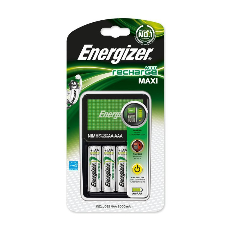 Energizer Maxi charger + 4xR6 / AA 2000 mAh NH15-2000