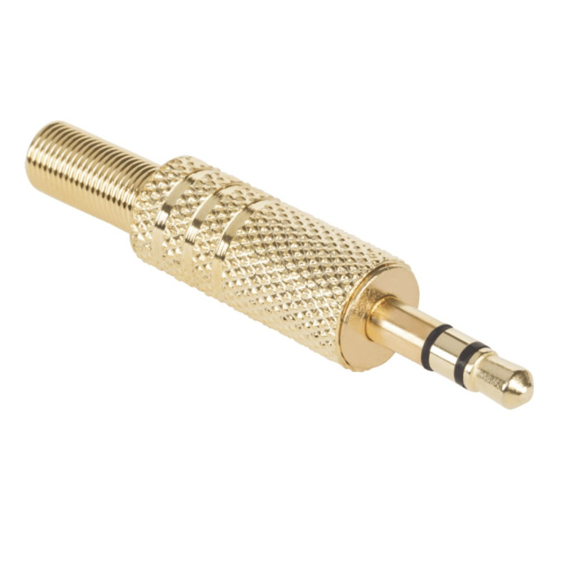 3,5 mm stereo garso lizdas, aukso spalvos metalas