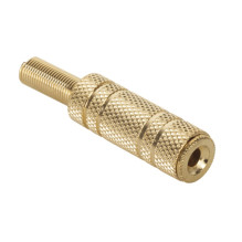 Garso lizdas 3,5 mm, lizdas, stereo, aukso spalvos metalas
