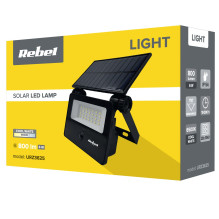 Floodlight with SOLAR panel and battery, Motion and twilight sensor, 6W, 800 lm, 6500K, IP5