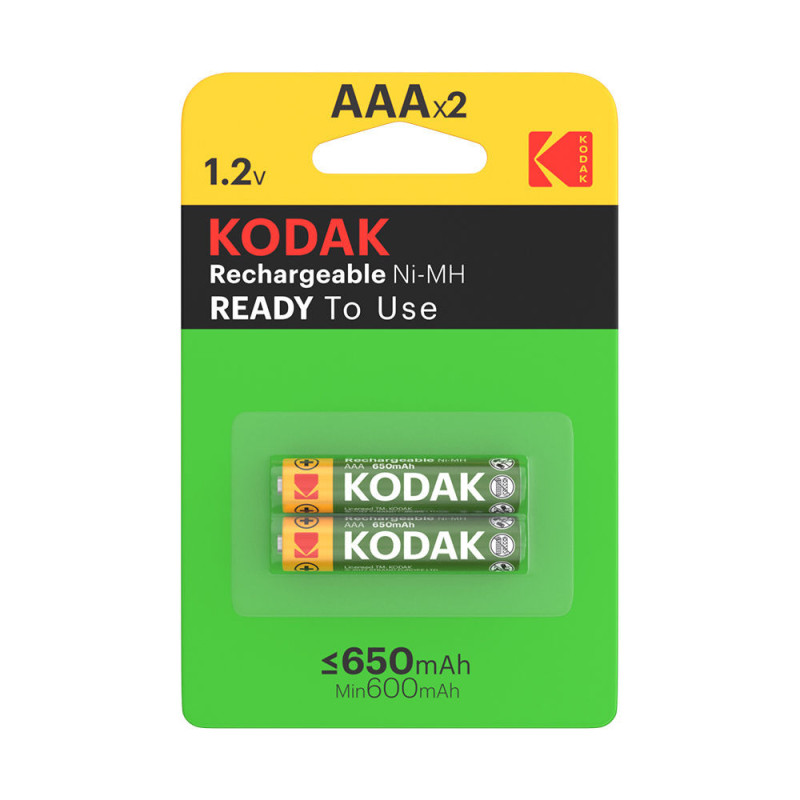 Kodak įkraunamas 650 mAh Ni-Mh AAA B2, kaina už 2 vnt.