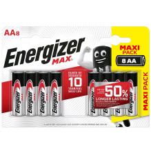 Energizer Max Alkaline Battery AA B8, Price for 8 pcs