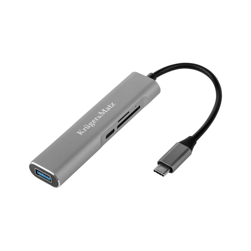 USB Type-C 3.1 adapteris (šakotuvas) į HDMI, USB 3.0, SD, MicroSD, USB-C prievadą