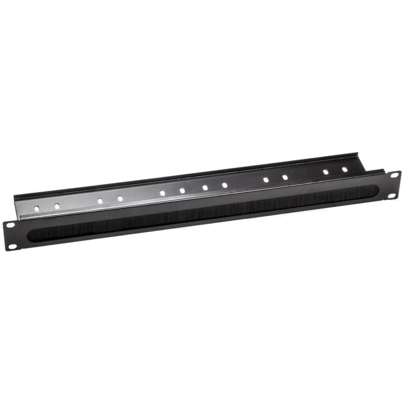 1U cable protection panel with shelf and dust protection brush for 19" rack cable management