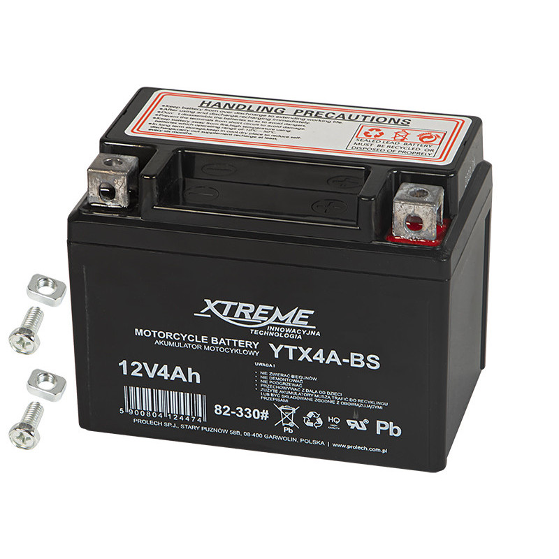 Motorcycle 12V 4Ah Gel Battery - Maintenance-free AGM technology