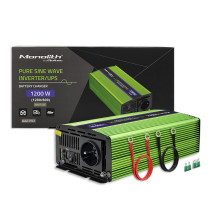 Gryno sinusoidės keitiklis „Monolith“, akumuliatoriaus įkroviklis, UPS, 600 W, 1200 W, 12 V–230 V