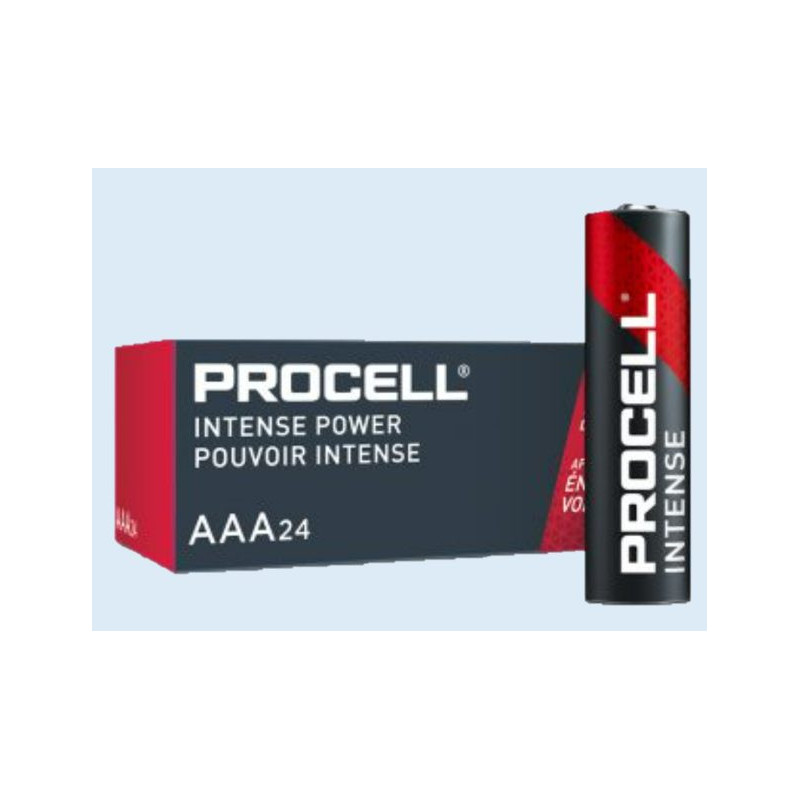 AAA / LR03 baterijos 1,5 V „Duracell Procell INTENSE POWER“ serijos šarminės, didelės srovės, įsk. 10 vnt.