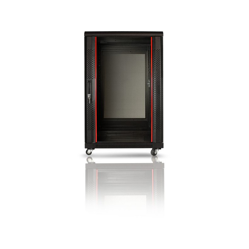 15U 19\'\' Ant grindų pastatoma serverio spinta / 600x600x855mm / Juoda / Nesurinkta
