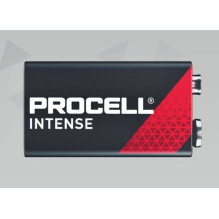 6F22 / 9V baterija 9V Duracell Procell INTENSE POWER serijos šarminė Daug energijos naudojanti, be komplekte 1 vnt.