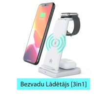 3in1 belaidis įkroviklis Apple telefonams, AirPods ausinėms ir iWatch laikrodžiams.