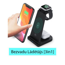3in1 belaidis įkroviklis Apple telefonams, AirPods ausinėms ir iWatch laikrodžiams.