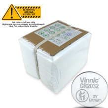 CR2032 baterijos 3V Vinnic ličio 2032 (pramoninės 20 vnt. pakuotėje), kaina už 1 bateriją