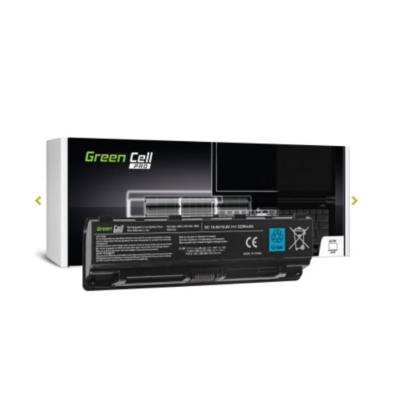„Green Cell PRO“ baterija, skirta „Toshiba Satellite C50 C50D C55 C55D C70 PA5109U-1BRS / 11.1V 5200mAh“
