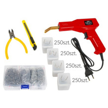 100 W plastikinis suvirinimo aparatas su 1000 kablių, peiliu, replėmis ir dėklu