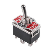 KN3(C)-203 perjungiklis DPDT (ĮJUNGTA-IŠJUNGTA-ĮJUNGTA), 6 kontaktų, 6A / 250V, montuojamas į panelį