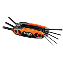 HEX key set with handle: 1.5, 2, 2.5, 3, 4, 5, 6, 8 mm