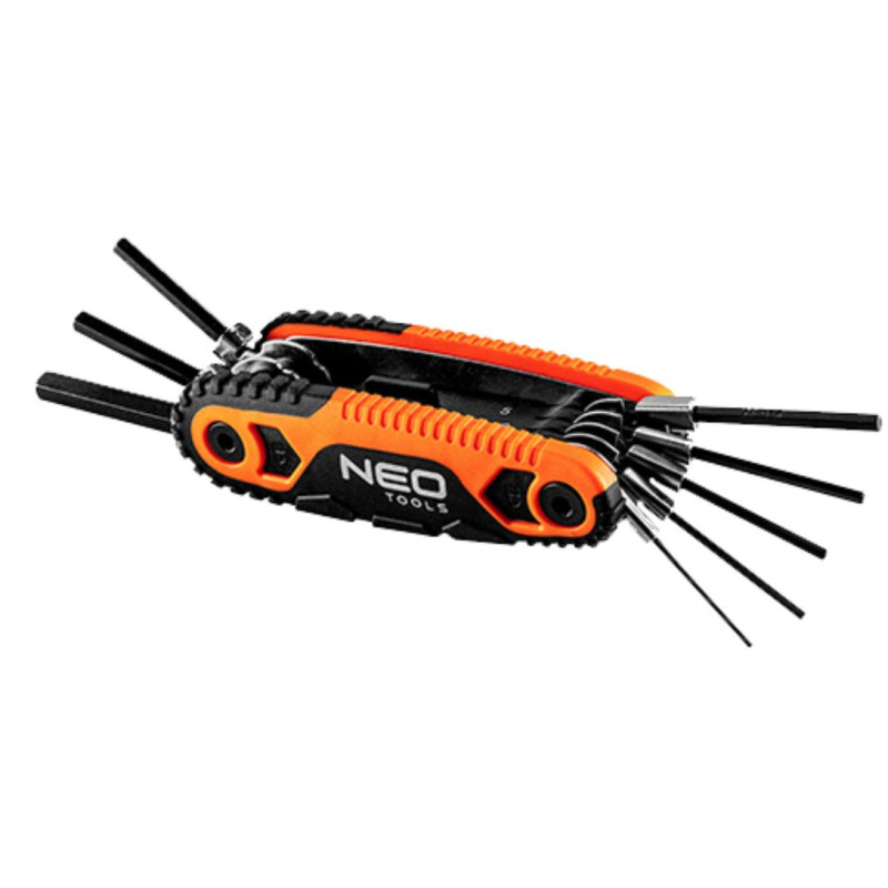 HEX key set with handle: 1.5, 2, 2.5, 3, 4, 5, 6, 8 mm