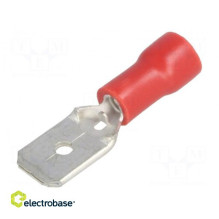 Terminal: flat, 6.3 mm, 0.8...