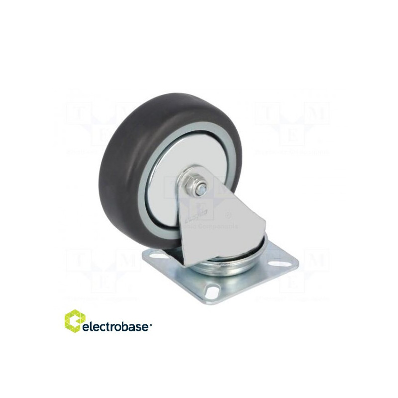 Transportavimo ratas, Ø: 75 mm, plotis: 25 mm, aukštis: 100 mm, sukimo jėga, 60 kg