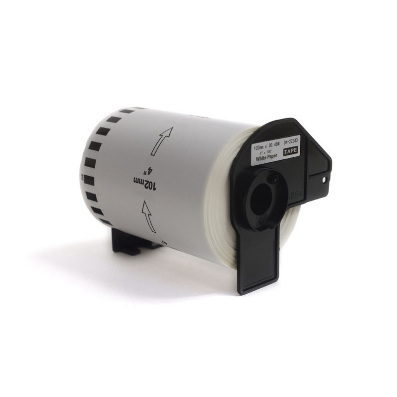 Labels (LABELS) Brother DK-22243 black on white - 102mm x 30.48m (DK22243 / DK-22243).