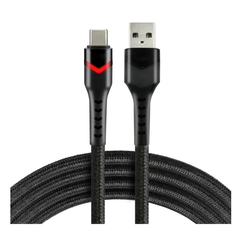 USB–USB-C laidas, 2,0 m, greitas įkrovimas, 3A, duomenys iki 480 Mb /, „everActive CBB-2CBR“