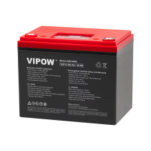 Lithium battery with digital display and Bluetooth : 12.8V 100Ah (1280Wh) : LiFePO4 : Vipow