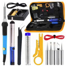 Soldering set 60W for precision work with extractor, stand and tips in all