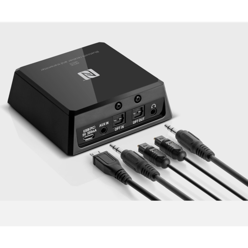 Bluetooth 5.0 HiFi Audio (Apt-X, NFC) transmitter and receiver, Codecs MP3, SBC, AAC, AAC+