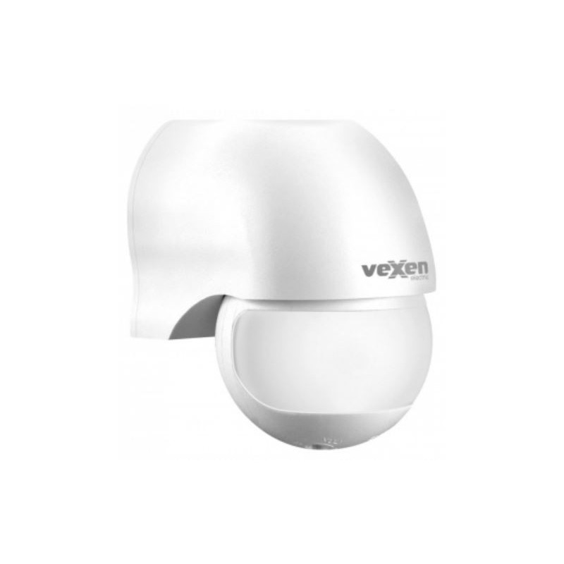 Judesio jutiklis Vexen PIR v / a IP44 180gr / 12m Maks.: LED 600W