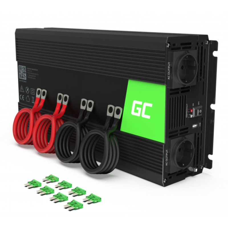 Green Cell Power Inverter 12V to 230V 3000W / 6000W Modified sine wave