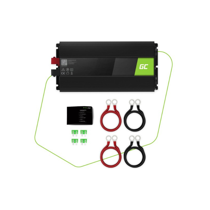 Green Cell Power Inverter 24V to 230V 1500W / 3000W Pure sine wave