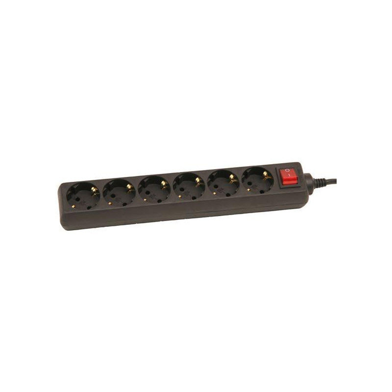 Prailgintuvas 1,5 m su jungikliu, 6 lizdai, 3G1.0, juodas 33061