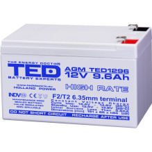 12V 9.6 Ah AGM High Rate...